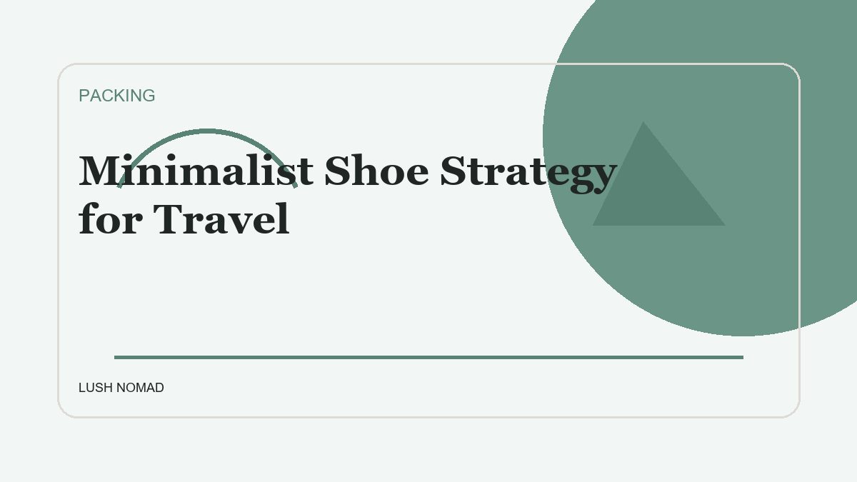 Minimalist Shoe Strategy for Travel