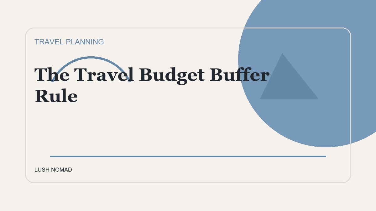 The Travel Budget Buffer Rule