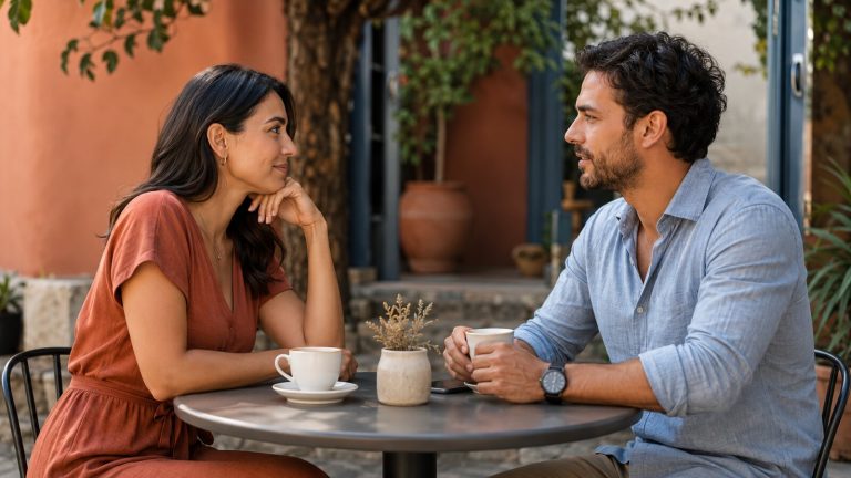Couple discussing examples from a relationship boundaries list