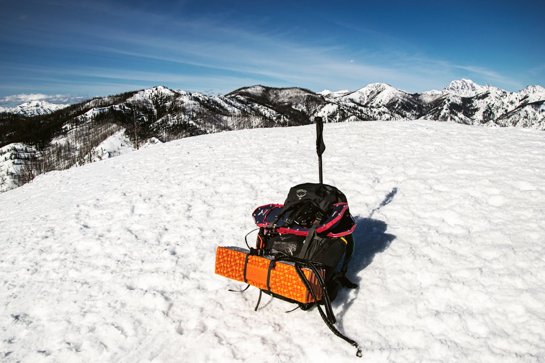 black and red stroller on snow covered ground — The Ultimate Ski Trip Packing List