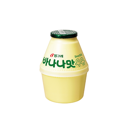 Binggrae banana flavored milk Korean convenience store drink