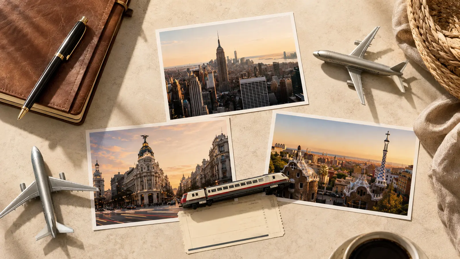 Open-jaw itinerary using flights to Madrid and home from Barcelona