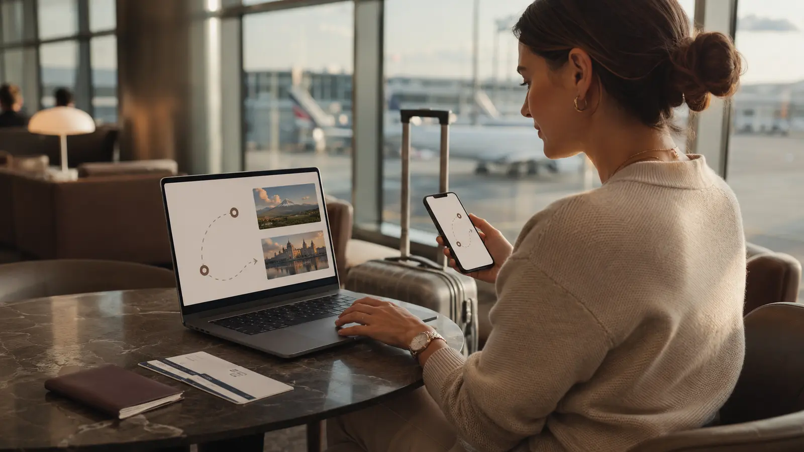 Traveler checking passport rules for both destination and transit country