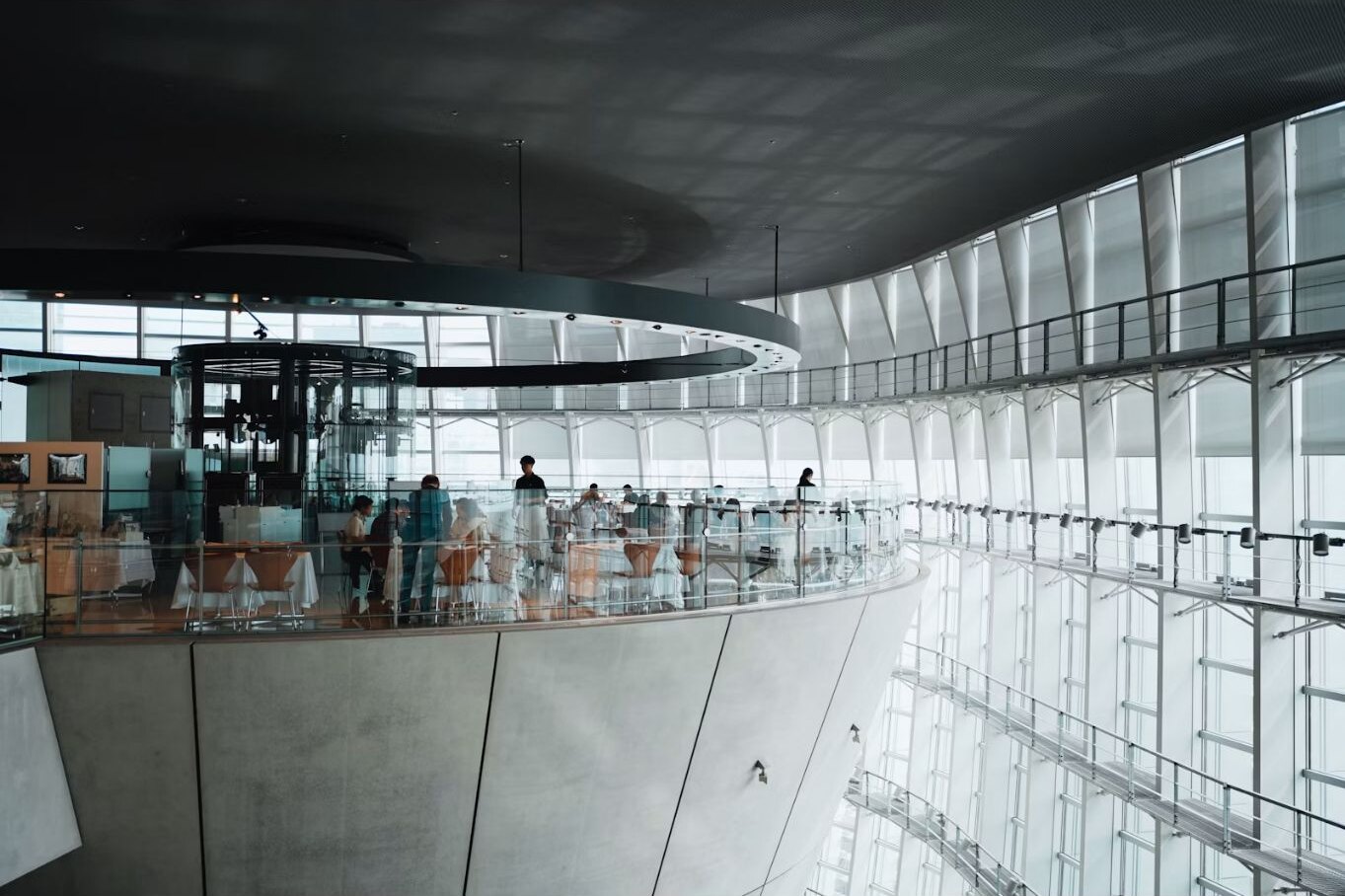 The atrium of The National Art Center, Tokyo