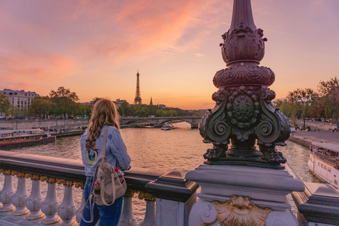 Sunset over Eiffel Tower Paris